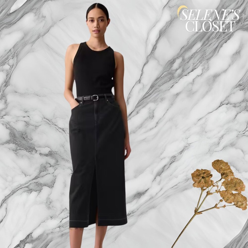 [She's The Alchemy] Gap Denim Midi Skirt Sz 12